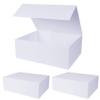 Aimyoo White Collapsible Gift Box with Magnetic Closure Lids 13.8x9x4.3 in, Bridesmaid Groomsmen Proposal Box, Large Rectangle Box for Present Graduation Storage 3 Pack view 1