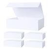 Aimyoo White Collapsible Gift Box with Magnetic Closure Lids 10.5x7x3 in, Bridesmaid Groomsman Proposal Boxes, Rectangle Storage Box 5 Pack view 1