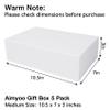 Aimyoo White Collapsible Gift Box with Magnetic Closure Lids 10.5x7x3 in, Bridesmaid Groomsman Proposal Boxes, Rectangle Storage Box 5 Pack view 2