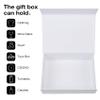Aimyoo White Collapsible Gift Box with Magnetic Closure Lids 10.5x7x3 in, Bridesmaid Groomsman Proposal Boxes, Rectangle Storage Box 5 Pack view 4