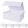 Aimyoo 5 Pack White Magnetic Gift Boxes with Lids 13.8x9x4.3 in, Large Bridesmaid Groomsman Proposal Box, Rectangle Collapsible Box for Present Graduation Birthday Wedding Storage,1 Count (Pack of 5) view 1