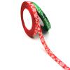50Yards Christmas Ribbon Red and Green Satin Ribbon 3/8 Inch Holiday Gift Wrapping Ribbon Set with Marry Christmas Snowflake Pattern for Party Decor Christmas Tree Ornaments (25yard/roll,2rolls) view 4