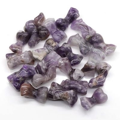 HXSCOO 1.2" Natural Healing Crystals Women Modern Statue Naked Art Sex Lady Body Stone Carved Gemstone Collectible Home Decoration (Color : Amethyst, Size : 5PCS)