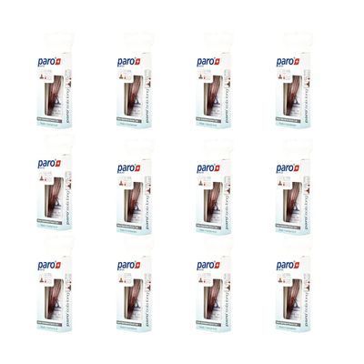 Paro Isola Long | Easily Bent Extra Long Interdental Spiral Brush | Dental Cleaning Tool | Red, 0.7-3.0 MM | 10 Units Per Pack | 12 Pack, 120 Units