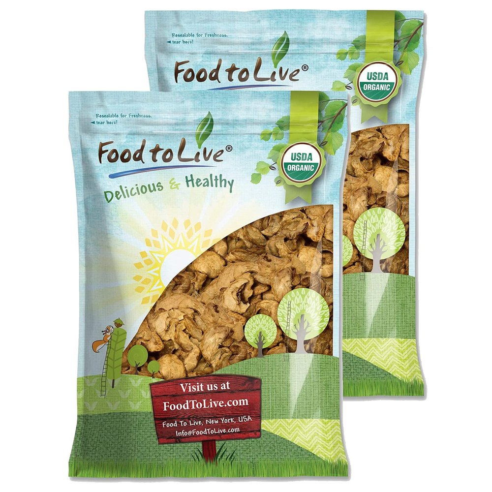 Food to Live Organic Dried Apple Rings, 10 Pounds  Non-GMO, Kosher, Raw, Vegan, Unsulfured, Sirtfood, Bulk