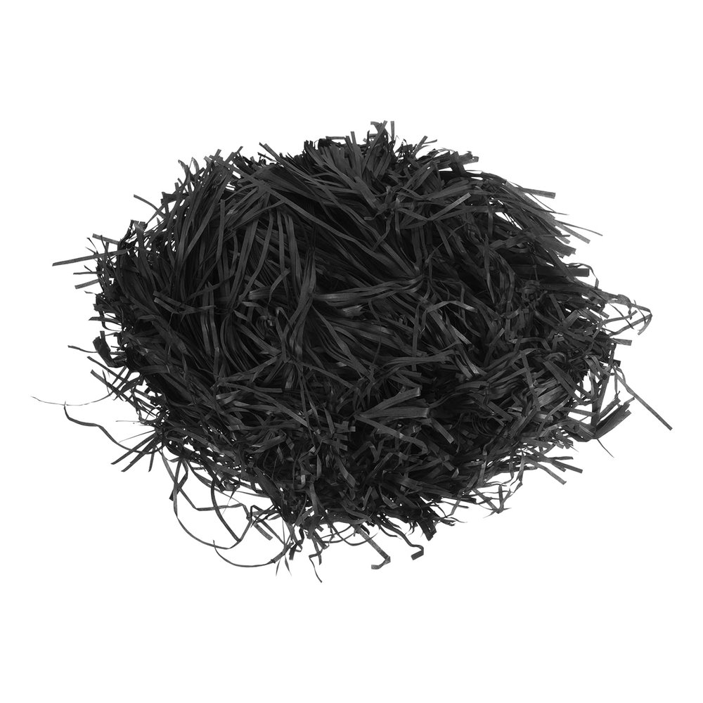 PATIKIL 0.9LB/400g Raffia Paper Shreds, 4 Pack Cut Paper Shred Confetti Filler for DIY Crafts Tissue Gift Wrapping Basket Filling, Black
