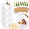 Crtiin 8 Pack Gift Boxes Set 8 x 8 x 4 Inch White Paper Bridesmaid Proposal Gifts Box with Lids for Presents Wedding Bridal Valentine's Day Easter Mother's Day Birthday Gift Packaging Party Favors view 1