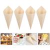 Kichvoe 150Pcs Disposable Wood Ice Cream Cones, Multi-Function Charcuterie Cones for Desserts, Perfect for Parties, Weddings, and Events view 2