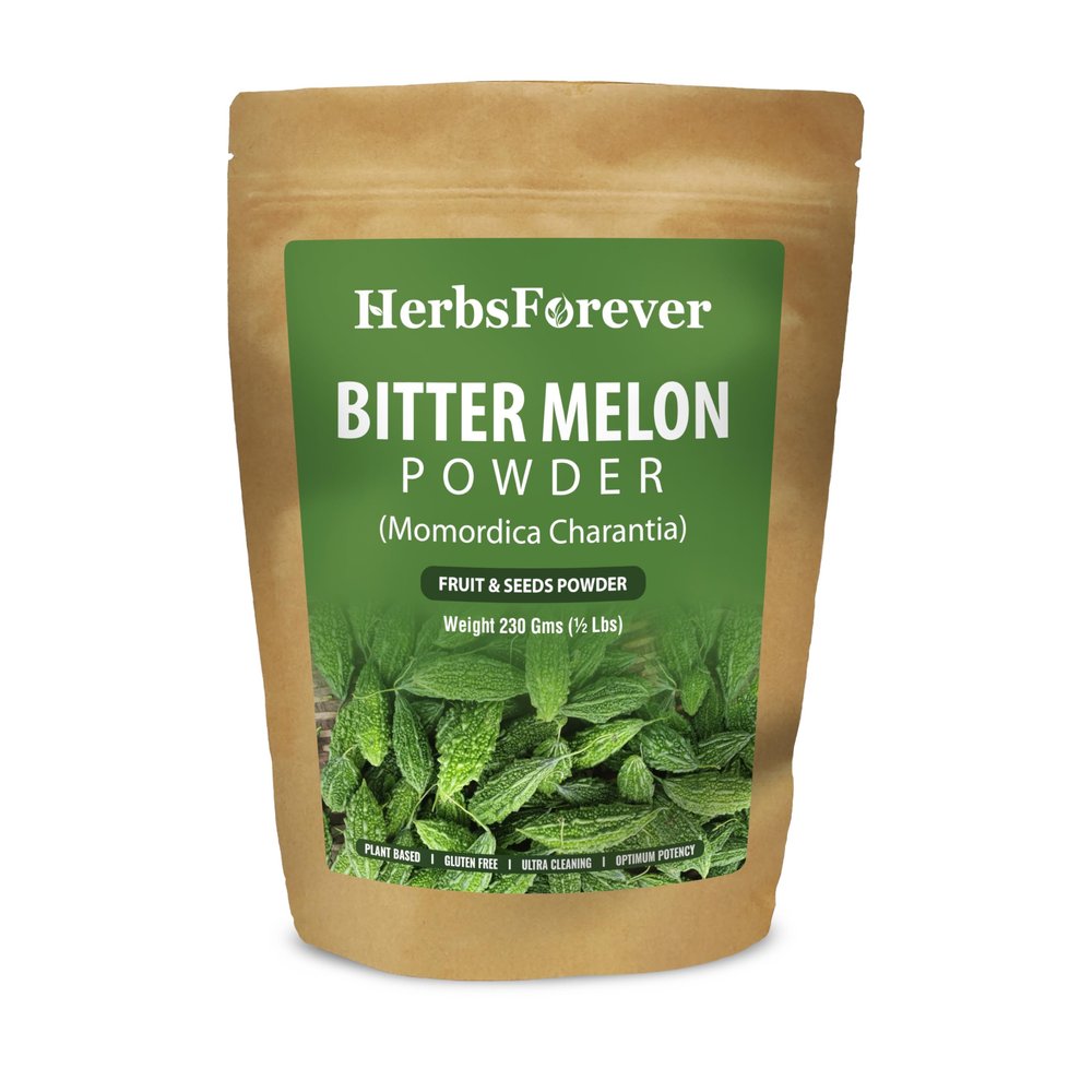 Herbsforever Bitter Melon Powder Karela Powder Rich in Vitamin C Non GMO, Vegan 230 GMS