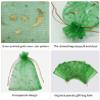 Jexila 100PCS Green Organza Gift Bags 4X6 Inch Mesh Drawstring Christmas St.Patricks Day Party Favor Goodie Candy Bags Jewelry Pouch view 4