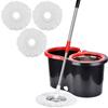 Mop and Bucket with Wringer Set Forart 360 Microfiber Spin Mop with Bucket and Three Mop Heads Self Wringing Spinning Mop Telescoping Handle Floor mop with Washing Bottle view 1