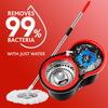 Mop and Bucket with Wringer Set Forart 360 Microfiber Spin Mop with Bucket and Three Mop Heads Self Wringing Spinning Mop Telescoping Handle Floor mop with Washing Bottle view 3