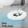 Mop and Bucket with Wringer Set Forart 360 Microfiber Spin Mop with Bucket and Three Mop Heads Self Wringing Spinning Mop Telescoping Handle Floor mop with Washing Bottle view 4