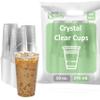 10 oz Cups, 400 Pack | Iced Coffee Go Cups and Dome Lids | Cold Smoothie | Plastic Cups with Dome Lids | Clear Plastic Disposable Pet Cup | Ideal for Coffee, Parfait, Juice, Soda, Cocktail, Party Cups view 1