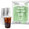 EcoQuality Clear Plastic Disposable Cups with Lids and Straws 200 count - 9 oz (ounces) Clear PET Cup for Smoothies, Protein Shakes, Bubble Tea, Iced Coffee, Boba, Fresh Juice, Meal Prep, Party Cup view 1