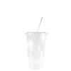EcoQuality Clear Plastic Disposable Cups with Lids and Straws 200 count - 9 oz (ounces) Clear PET Cup for Smoothies, Protein Shakes, Bubble Tea, Iced Coffee, Boba, Fresh Juice, Meal Prep, Party Cup view 2