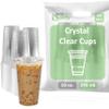 [300 COUNT] 10 oz Clear Plastic Disposable PET Cups with Lids | Crystal Clear PET Cup | Cold Smoothie | Iced Coffee Go Cups | Ideal for Coffee, Parfait, Juice, Soda, Cocktail, Party Cups (10oz) view 1