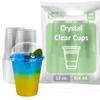 12 oz Cups 500 Pack | Iced Coffee Go Cups and Dome Lids | Cold Smoothie | Plastic Cups with Dome Lids | Clear Plastic Disposable Pet Cups | Ideal for Coffee Parfait Juice Soda Cocktail Party Cups view 1