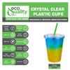 Clear Plastic Disposable Cups with Lids and Smoothie Straws 400 Count - 12 oz (Ounces) Clear PET Cup for Smoothies, Protein Shakes, Bubble Tea, Iced Coffee, Boba, Fresh Juice, Meal Prep, Party Cup view 4