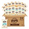 Pips Heirloom Snacks Variety Pack  1 oz Bags (24 pk)  Mini Sea Salt Popcorn, Truffle Popcorn & Cheese Balls  Individually Wrapped Snack Packs Made With Heirloom Corn & Avocado Oil  Seed Oil Free, Gluten Free, Non-GMO view 1