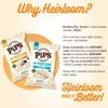 Heirloom Mini Popcorn Variety Pack by Pips- Sea Salt and Truffle 4.5oz 6pk - Gluten Free Snacks, Snack Variety Packs, Heirloom Corn view 3