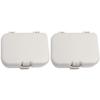 Healifty 2pcs Cleaning Case with Brush Portable Storage Box for Teeth Includes Mirror for Convenient Use Rinsing and Soaking for Travel and Daily Care view 1