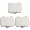 Healifty 3pcs Cleaning Case with Brush Compact False Storage Box for Travel Includes Mirror for Easy Cleaning and Maintenance of Dentures and Retainers view 1