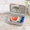 Healifty 3pcs Cleaning Case with Brush Compact False Storage Box for Travel Includes Mirror for Easy Cleaning and Maintenance of Dentures and Retainers view 2
