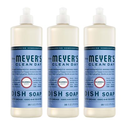 MRS. MEYER'S CLEAN DAY Liquid Dish Soap, Bluebell, 16 fl. oz - Pack of 3