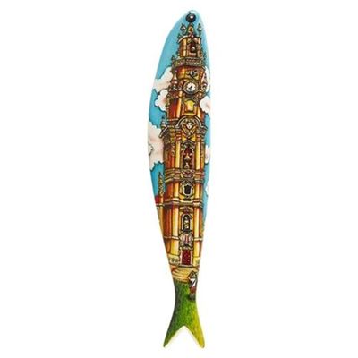 Bordallo Pinheiro + Sardine + Clrigos by Ana Sofia Gonalves + H 1" W 7" L 1" + Multicolor