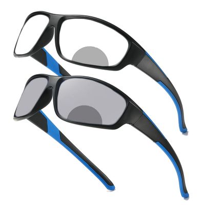 Transition Photochromic Bifocal Reading Glasses for Mens and Womens Outdoor Sports Presbyopia Sunglasses reader (blue, 3.25, multiplier_x)
