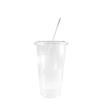 EcoQuality Clear Plastic Disposable Cups with Lids and Straws 200 count - 10 oz (ounces) Clear PET Cup for Smoothies, Protein Shakes, Bubble Tea, Iced Coffee, Boba, Fresh Juice, Meal Prep, Party Cup view 2