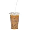 EcoQuality Clear Plastic Disposable Cups with Lids and Straws 200 count - 10 oz (ounces) Clear PET Cup for Smoothies, Protein Shakes, Bubble Tea, Iced Coffee, Boba, Fresh Juice, Meal Prep, Party Cup view 3