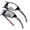 Transition Photochromic Bifocal Reading Glasses for Men Women Outdoor Square Sports Presbyopia Sunglasses Reader (red, 2.25, multiplier_x) view 1