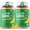 5-HTP 400MG Gummies + GABA - Melatonin Free - Relaxation Gummies with Banana Extract, L-Theanine, Turmeric, L-Tryptophan, D3 for Healthy Rest Cycle, Circadian Rhythm, Brain & Muscle Relax, Pack of 2 view 1