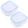 2 Pack Double Layer Nail Soak Bowl ABS Manicure Tool view 1
