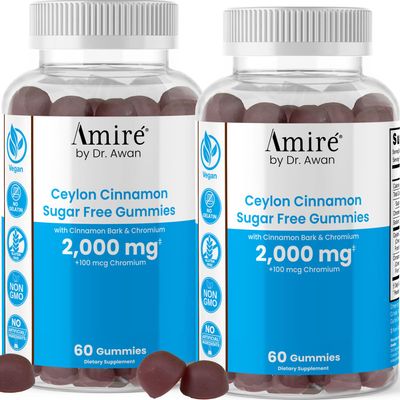 Amire by Dr. Awan Sugar-Free Vegan Ceylon Cinnamon Gummies, Replace Ceylon Cinnamon Capsules & Pills, 120ct