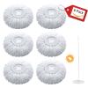BonusLife 6-Pack Circular Spin Mop Head Refill Replacement view 1
