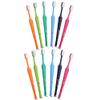 Paro Swiss exS39 Extra Sensitive Toothbrush with Interspace Brush F | Dual Features | Ultra Soft Bristles | Unisex | (12 Pack Multi-Color) view 1