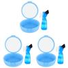 Healifty 3sets Storage Box with Mirror and Brush Kit Compact Oral Care for False Design for Easy Cleaning and Safe Storage view 1