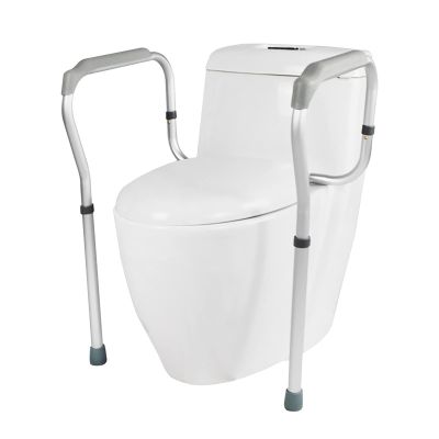 MOFOCO Toilet Safety Rail,Toilet Safety Frame for Elderly Assistance Rails No Punching Elderly Adjustable Toilet Hand RailsDisabled Toilet Safety Anti-Slip Guardrail
