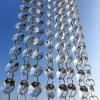 10m/50m/100m Clear with Silver Rings 14mm Crystal Octagon Beads Chain Garland Chandelier Lamp Part Curtain Craft Ornament Home,100 Meters view 1
