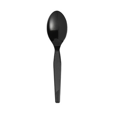 Surgimac Plastic Silverware Heavy Duty Spoon Plastic Cutlery - Travel/Picnic Flatware Set- Party Essentials Disposable Spoons- Plastic Silverware for Wedding/Birthday/Dining (Black)(Pack of 1000)