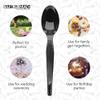 Surgimac Plastic Silverware  Heavy Duty Spoon Plastic Cutlery - Travel/Picnic Flatware Set- Party Essentials  Disposable Spoons- Plastic Silverware for Wedding/Birthday/Dining (Black)(Pack of 1000) view 4