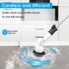 2022 Upgraded Rechargeable Cordless Electric Spin Scrubber Cleaning Brush with 3 Replaceable Brush Heads for Bathroom & Tile Tub Floor view 2
