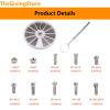 1000pcs Sunglasses Screws Repair Kit, 12 Kinds 1.0 1.2 1.4 1.4 1.6 Screws + 1.2 1.4 Nut + 3-Way Screwdriver Watch Glasses Repair Small Screws Tool Kit view 2
