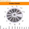 1000pcs Sunglasses Screws Repair Kit, 12 Kinds 1.0 1.2 1.4 1.4 1.6 Screws + 1.2 1.4 Nut + 3-Way Screwdriver Watch Glasses Repair Small Screws Tool Kit view 3