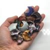 HXSCOO 30MM Natural Lapis Lazuli Fluorite Amethyst Rose Quartz Crystals Moon Shaped Healing Gemstone Polished Stones Pendant Mineral (Color : Red Jasper, Size : 1PC) view 4