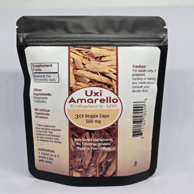 500 mg Rare Natural Uxi Amarelo, Yellow Uxi Capsules (30)