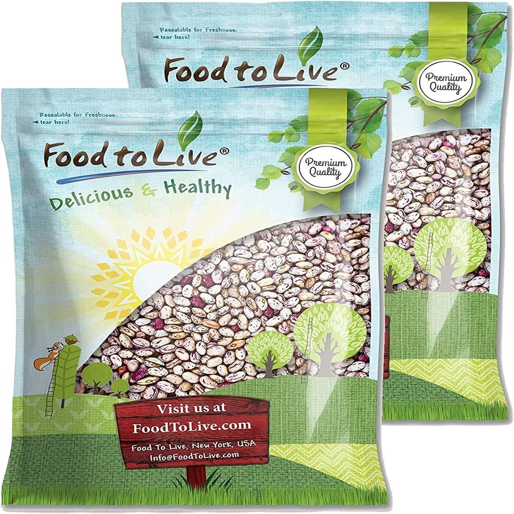 Food to Live Cranberry Beans, 25 Pounds Dried Borlotti Beans, Sproutable, Vegan, Kosher, Bulk. Good Source of Folate, Dietary Fiber, Protein. Perfect for Stews, Soup, Pasta